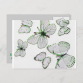 Schmetterlinge Postkarte (Vorne/Hinten)