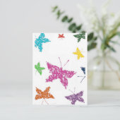 Schmetterlinge Postkarte (Stehend Vorderseite)