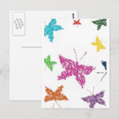 Schmetterlinge Postkarte (Vorne/Hinten)