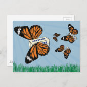 Schmetterlinge Postkarte (Vorne/Hinten)