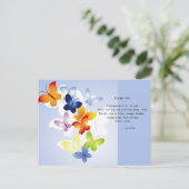 Schmetterlinge Postkarte (Stehend Vorderseite)
