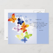 Schmetterlinge Postkarte (Vorne/Hinten)