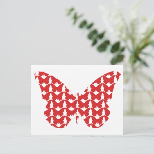 Schmetterlinge Postkarte (Stehend Vorderseite)