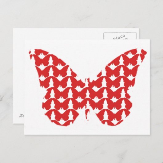 Schmetterlinge Postkarte (Vorne/Hinten)