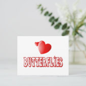 Schmetterlinge Postkarte (Stehend Vorderseite)