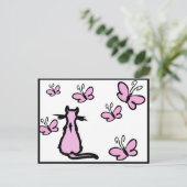 Schmetterlinge Postkarte (Stehend Vorderseite)