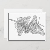 Schmetterlinge Postkartendesign - Farbkarte Postkarte (Vorne/Hinten)