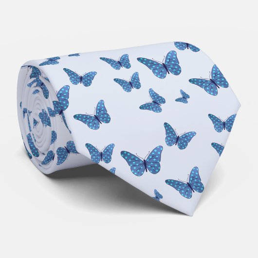 Schmetterlinge Punkte Krawatte (Gerollt)