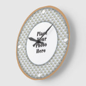 Schmetterlinge rahmen Ihr Foto an der Wand Große Wanduhr (Winkel)