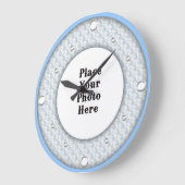 Schmetterlinge rahmen Ihr Foto an der Wand Große Wanduhr (Winkel)