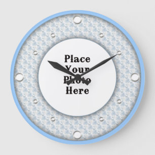 Schmetterlinge rahmen Ihr Foto an der Wand Große Wanduhr