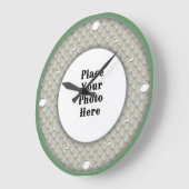 Schmetterlinge rahmen Ihr Foto an der Wand Große Wanduhr (Winkel)