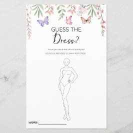 Schmetterlinge Raten Sie das Dress Brautparty Game
