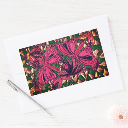 Schmetterlinge Rechteckiger Aufkleber (Umschlag)