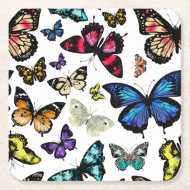 Schmetterlinge Rechteckiger Pappuntersetzer