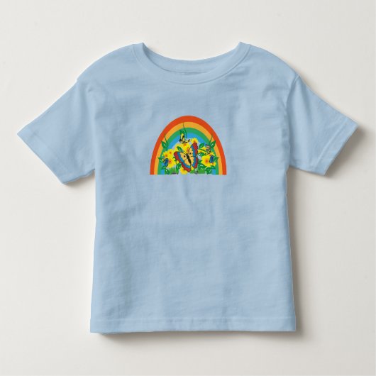 Schmetterlinge - Regenbogen Kleinkind T-shirt (Vorderseite)