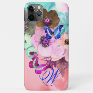 SCHMETTERLINGE, ROSA BLAUE ROSEN UND ANEMONENBLÜTE Case-Mate iPhone HÜLLE