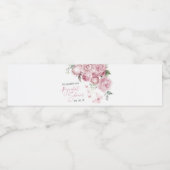 Schmetterlinge Rosa Brautparty Party Wasserflaschenetikett (Einzelnes Label)