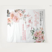 Schmetterlinge Rosa Brautparty Rückwürfe Wandteppich (Vorderseite (Horizontal))