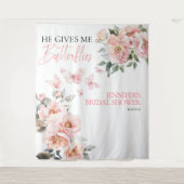 Schmetterlinge Rosa Brautparty Rückwürfe Wandteppich (Vorderseite)