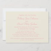 Schmetterlinge Rosa-Creme Hochzeit Einladung (Rückseite)