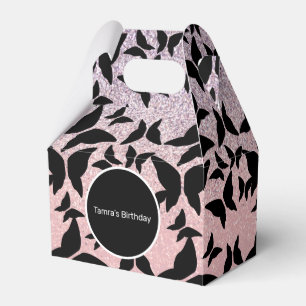 Schmetterlinge Rosa Glitter Geburtstagsfeier Geschenkschachtel