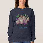 Schmetterlinge Rosa Tulip Blume Personalisiert Sweatshirt (Vorderseite)