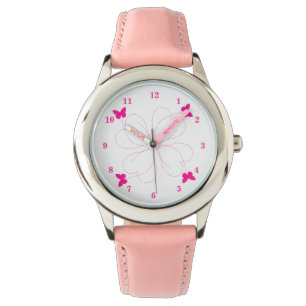 Schmetterlinge rosa Uhrengeschenk - Frühjahr Armbanduhr
