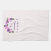 Schmetterlinge rosa und Lila Geschirrtuch (Horizontal)