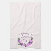 Schmetterlinge rosa und Lila Geschirrtuch (Vertikal)