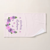 Schmetterlinge rosa und Lila Handtuch (Handtuch)