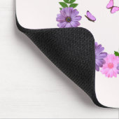 Schmetterlinge rosa und Lila Mousepad (Ecke)