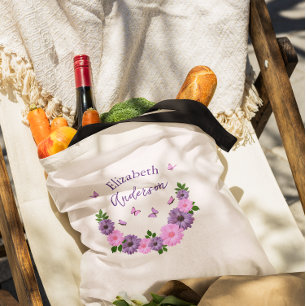 Schmetterlinge rosa und Lila Tasche
