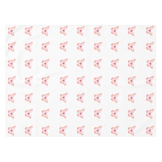 Schmetterlinge Rosengold Tischdecke (Vorderseite (Horizontal))