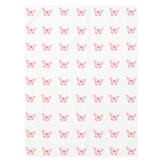 Schmetterlinge Rosengold Tischdecke (Vorderseite)