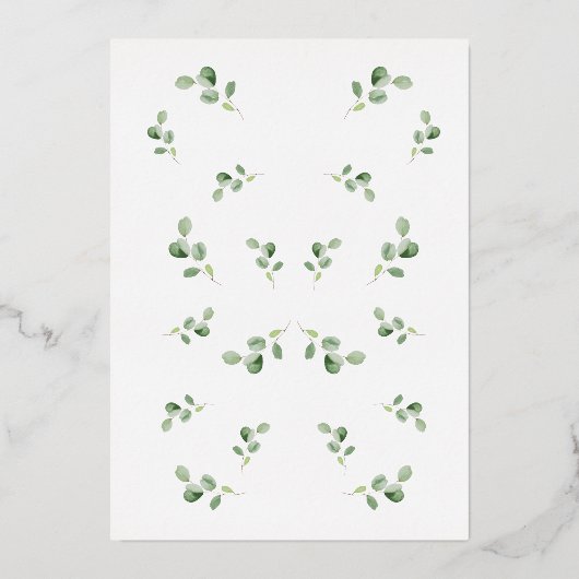 Schmetterlinge rund um Baby Dusche Rose Godl Folieneinladung (Rückseite)