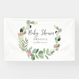 Schmetterlinge rund um das Baby-Duschbanner Banner