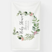 Schmetterlinge rund um das Baby-Duschbanner Banner (Vertikal)