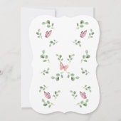 Schmetterlinge rund um die Babyduschhalterung Einladung (Rückseite)