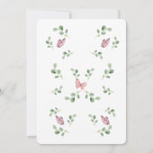 Schmetterlinge rund um die Kinderdusche Einladung (Rückseite)