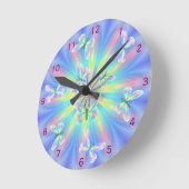 Schmetterlinge rund um die Uhr! Runde Wanduhr (Winkel)