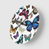 Schmetterlinge Runde Wanduhr (Winkel)