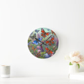 Schmetterlinge Runde Wanduhr (Zuhause)
