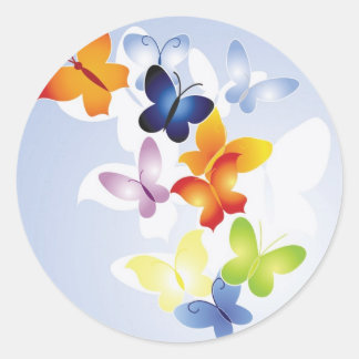 Schmetterlinge Runder Aufkleber