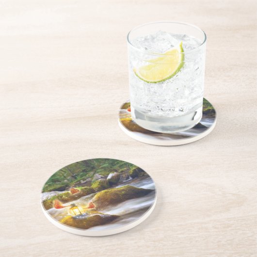 Schmetterlinge Sandstein Untersetzer (Seite)