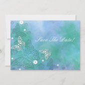 Schmetterlinge Save the Date Einladung (Vorderseite)