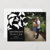 Schmetterlinge Save the Date Foto Postkarte (Vorne/Hinten)