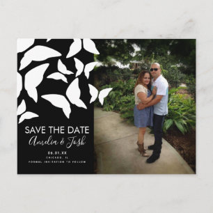 Schmetterlinge Save the Date Foto Postkarte