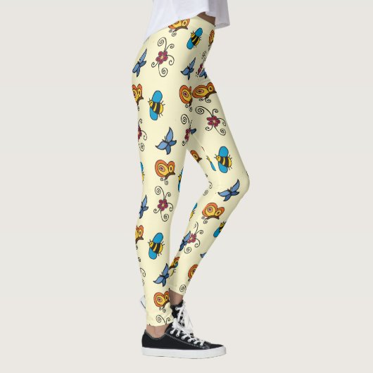 Schmetterlinge Schnecken Insekten Thunder_Cove Leggings (Rechts)