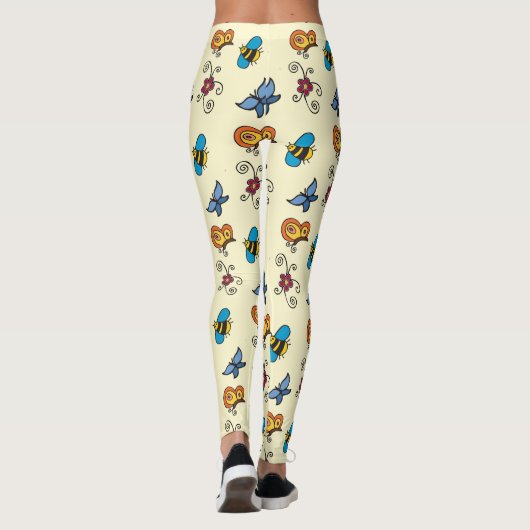 Schmetterlinge Schnecken Insekten Thunder_Cove Leggings (Rückseite)